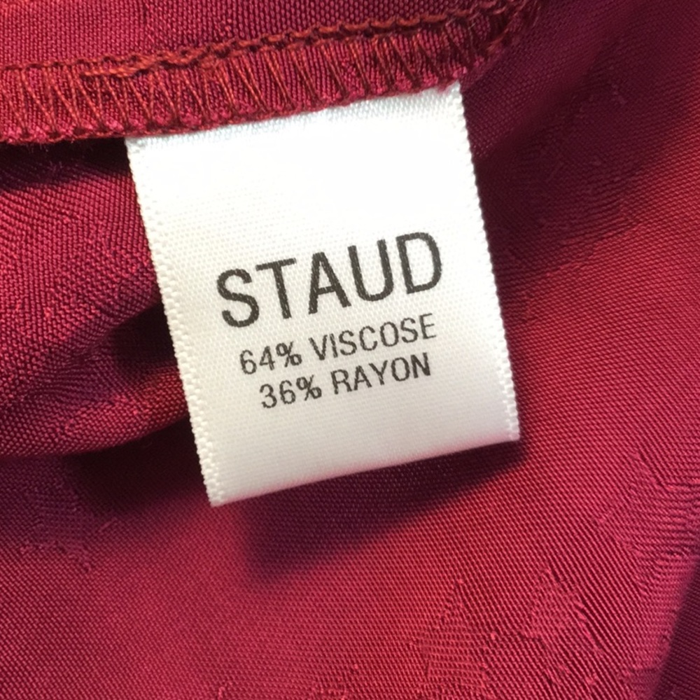 NWT Staud Mars Star Jacquard Woven Ruched Top with Ties - Picture 9 of 11